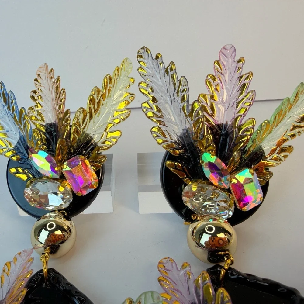 One of a kind festival earrings / carnival earrings
